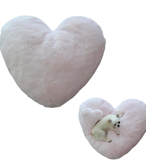 Trilly tutti Brilli cuore Kavi in pelliccia rosa 90x72 cm